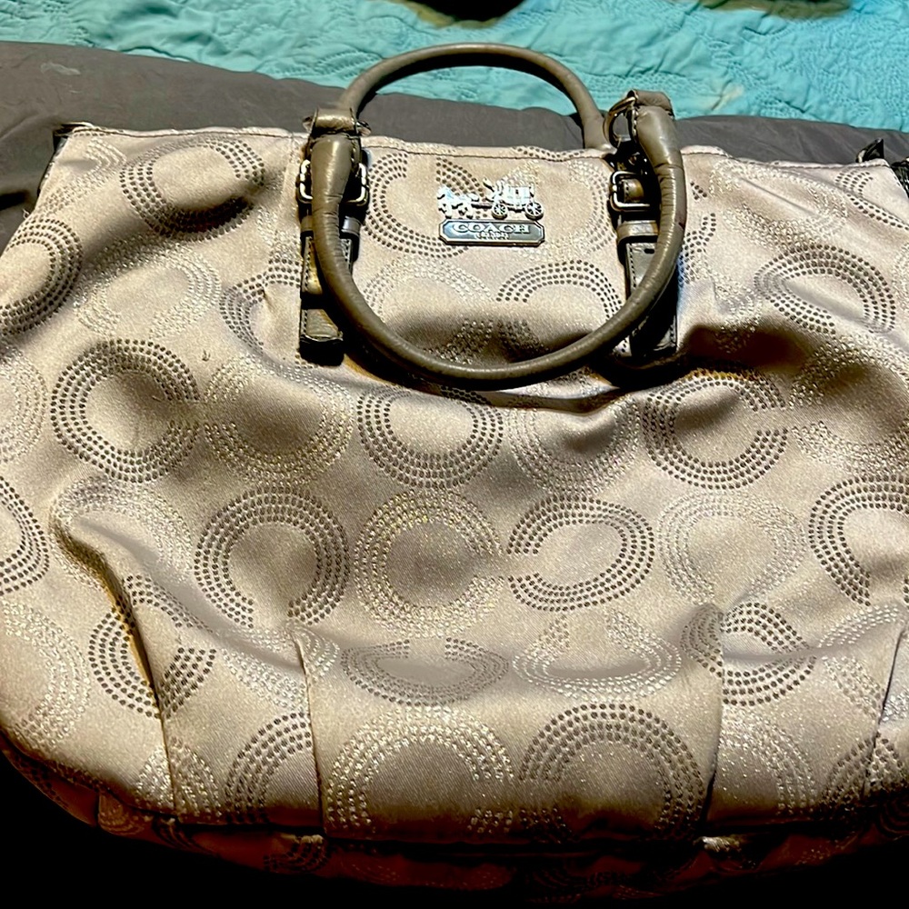 Charcoal grey Coach purse